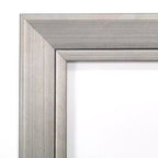 Specchio da parete senza smussatura in legno sottile Romano Silver da 40" x 28" per bagno - Amanti Art: Rettangolare moderno, a parete