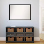 Specchio da parete per bagno Amanti Art, 40" x 29", senza smussatura, nero intenso: rettangolare, cornice in polistirene, montaggio a parete