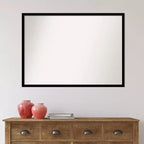 Specchio da parete per bagno Amanti Art, 40" x 29", senza smussatura, nero intenso: rettangolare, cornice in polistirene, montaggio a parete