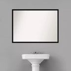 Specchio da parete per bagno Amanti Art, 40" x 29", senza smussatura, nero intenso: rettangolare, cornice in polistirene, montaggio a parete