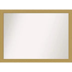 42" x 31" Non-Beveled Grace Bathroom Wall Mirror Brushed Gold - Amanti Art: Rectangle, Polystyrene Frame, Wall Mounted
