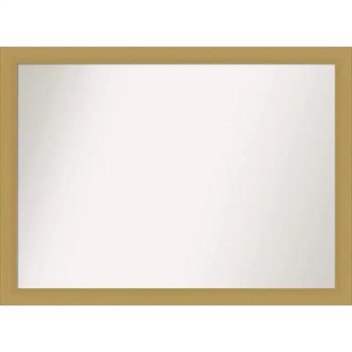 42" x 31" Non-Beveled Grace Bathroom Wall Mirror Brushed Gold - Amanti Art: Rectangle, Polystyrene Frame, Wall Mounted