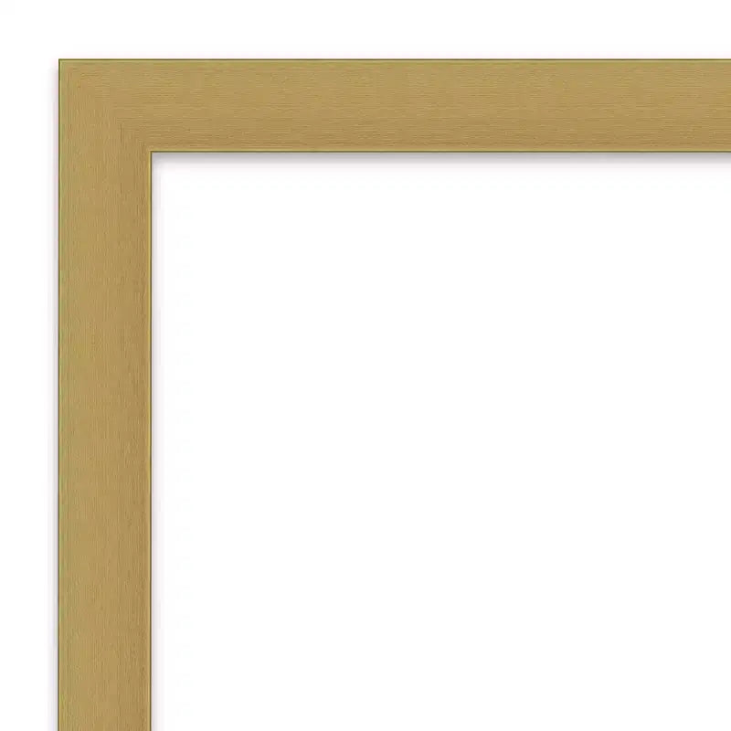 Specchio da parete per bagno Grace da 42" x 31" senza smusso Oro Spazzolato - Amanti Art: Rettangolare, Cornice in polistirene, Montaggio a parete