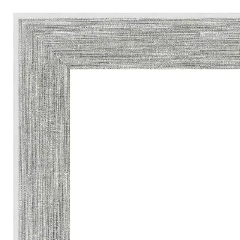 Specchio da terra/a parete Glam 29" x 65" con cornice grigio lino - Amanti Art: montaggio a parete, cornice in polistirene