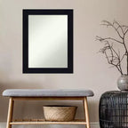 Specchio da Parete in Legno Shiplap Blu Marino Non Smussato 22" x 28" - Amanti Art