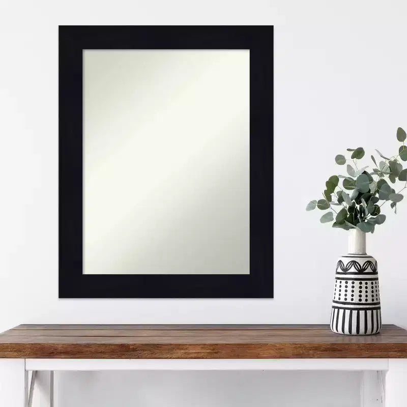 Specchio da Parete in Legno Shiplap Blu Marino Non Smussato 22" x 28" - Amanti Art