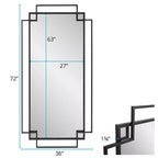 Specchio da parete Howard Elliott 43"x26" Contessa Open Work con cornice: forma moderna e originale, nessun assemblaggio, cornice in vetro