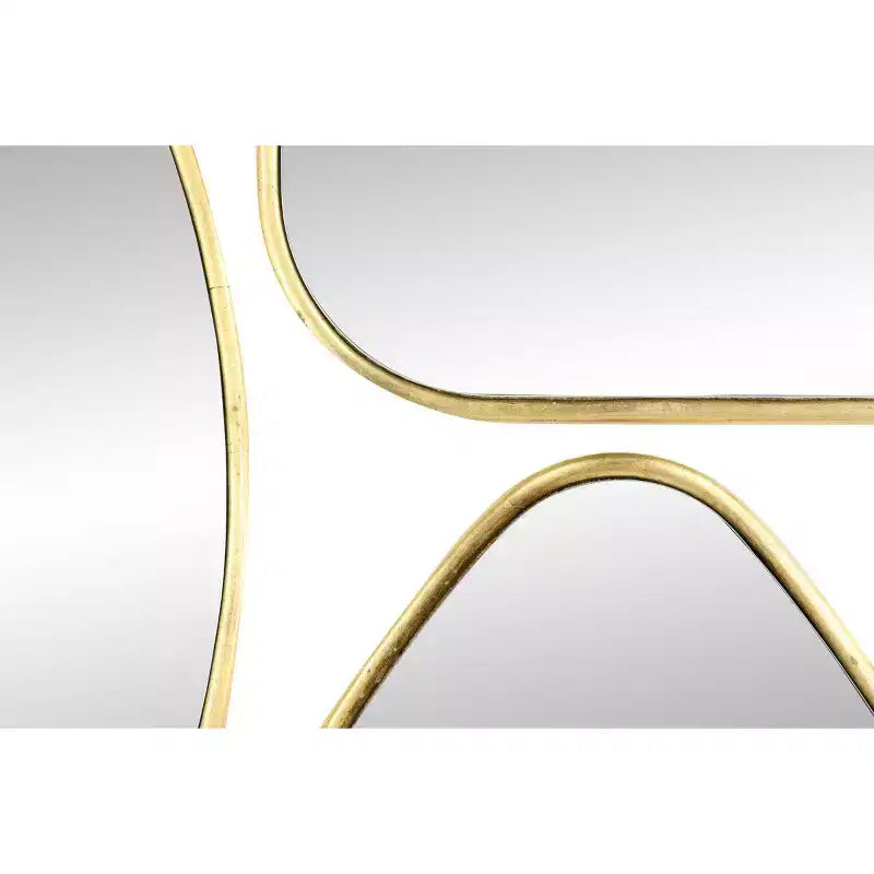 Set da 4 specchi da parete in legno dalle forme varie - Oro - CosmoLiving by Cosmopolitan: Cornice moderna in ferro, Montaggio a parete, Nessun assemblaggio richiesto