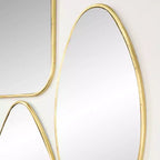 Set da 4 specchi da parete in legno dalle forme varie - Oro - CosmoLiving by Cosmopolitan: Cornice moderna in ferro, Montaggio a parete, Nessun assemblaggio richiesto