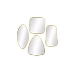 Set da 4 specchi da parete in legno dalle forme varie - Oro - CosmoLiving by Cosmopolitan: Cornice moderna in ferro, Montaggio a parete, Nessun assemblaggio richiesto