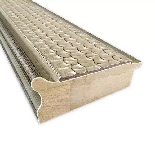 Specchio da parete da bagno in legno d'argento con motivo a traliccio non smussato 44" x 33" - Amanti Art: stile moderno, cornice in legno, montaggio a parete