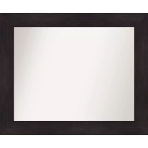 34" x 28" Non-Beveled Furniture Espresso Wall Mirror - Amanti Art: Polystyrene Frame, Includes Mount Hardware