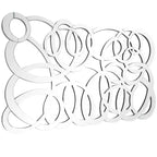 Olivia & May Specchio da Parete Geometrico in Vetro 35"X64" Argento