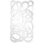 Olivia & May Specchio da Parete Geometrico in Vetro 35"X64" Argento