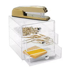 iDESIGN Original Cassettiera a Tre Cassetti Trasparente