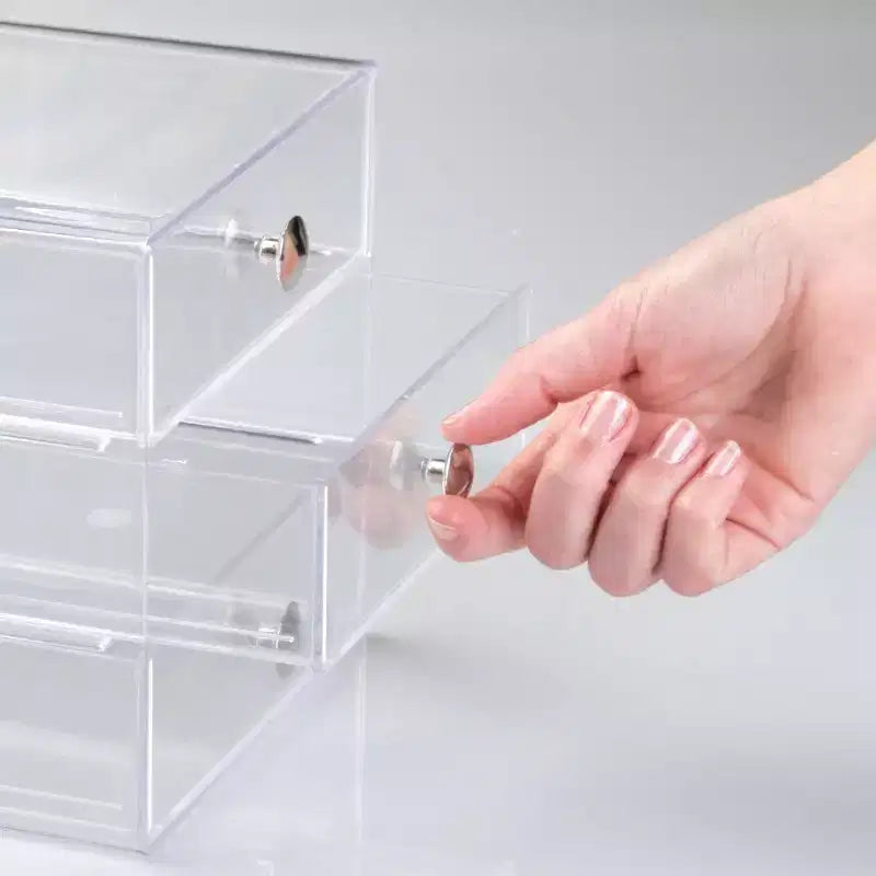 iDESIGN Original Cassettiera a Tre Cassetti Trasparente