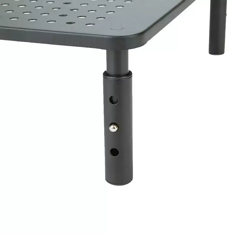 Supporto per monitor Mind Reader, regolabile in altezza, rialzo per laptop ventilato, per ufficio, in metallo, 36,8 cm L x 23,5 cm P x 10,2-14 cm H, nero