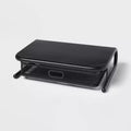 Mesh Monitor Stand with Drawer Black - Brightroom™: Metal Monitor Riser, Desk Accessories, No Assembly Required