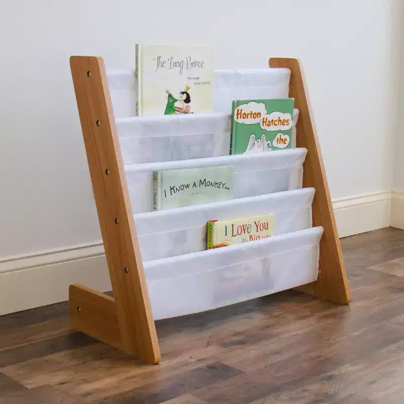 Humble Crew Kids' Journey L-Shaped 4 Tier Bookshelf White/Natural