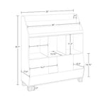 RiverRidge Kids' Organizer per giocattoli CatchAll da 35" con contenitori e scaffali portagiochi, bianco