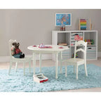 Tavolo per bambini e 2 sedie in legno massello moderni con finitura color vaniglia Londyn - Powell