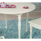 Tavolo per bambini e 2 sedie in legno massello moderni con finitura color vaniglia Londyn - Powell