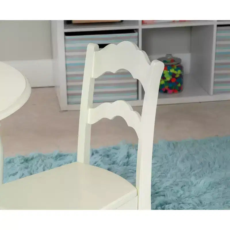 Tavolo per bambini e 2 sedie in legno massello moderni con finitura color vaniglia Londyn - Powell