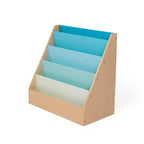 Humble Crew - Scaffale portagiochi per bambini a più livelli, legno naturale/blu: Struttura in MDF a 4 ripiani, 61 cm (A) x 61 cm (L) x 33 cm (P), per bambini dai 2 anni in su