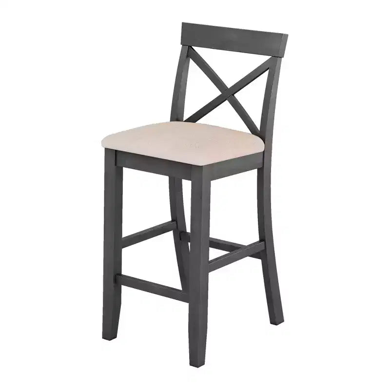 Set tavolo da pranzo rettangolare in legno stile rustico Farmhouse 47.5, altezza bancone, angolo colazione in cucina con 2 sedie per piccoli spazi - ModernLuxe