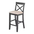 Set tavolo da pranzo rettangolare in legno stile rustico Farmhouse 47.5, altezza bancone, angolo colazione in cucina con 2 sedie per piccoli spazi - ModernLuxe