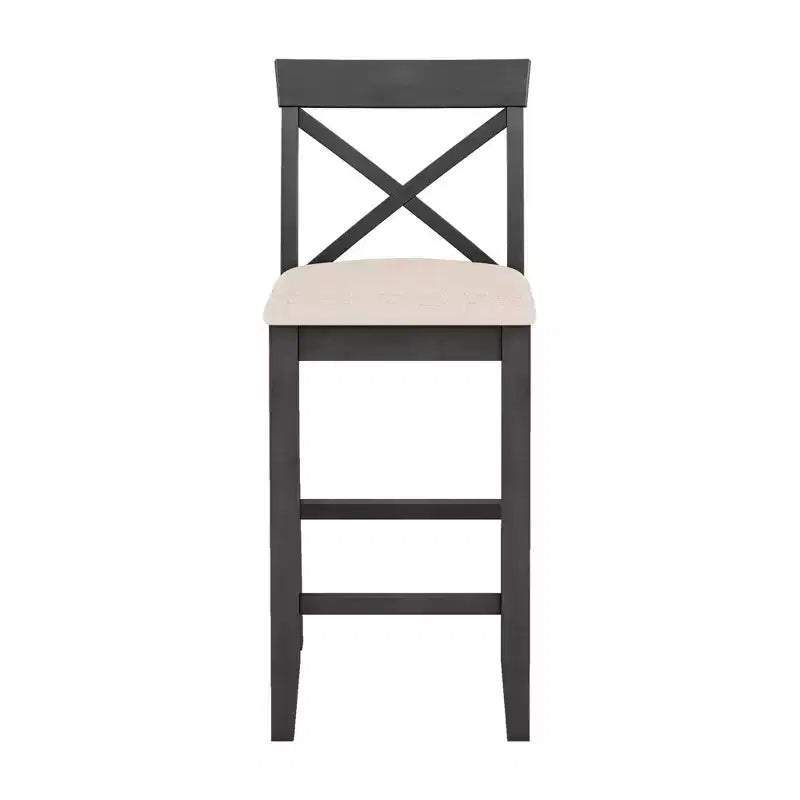 Set tavolo da pranzo rettangolare in legno stile rustico Farmhouse 47.5, altezza bancone, angolo colazione in cucina con 2 sedie per piccoli spazi - ModernLuxe