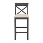 Set tavolo da pranzo rettangolare in legno stile rustico Farmhouse 47.5, altezza bancone, angolo colazione in cucina con 2 sedie per piccoli spazi - ModernLuxe
