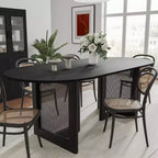 Dovelina 67 Tavolo da Pranzo Ovale Moderno Tavolo da Cucina Rustico per 6 Persone