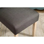 Sedie da pranzo Parsons imbottite in legno massello Roundhill Furniture Habit, antracite, set da 2