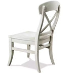 Sedie da pranzo con schienale a croce Roundhill Furniture Harola, finitura bianco fumo, set da 2