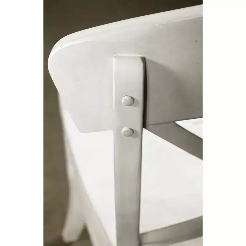 Sedie da pranzo con schienale a croce Roundhill Furniture Harola, finitura bianco fumo, set da 2