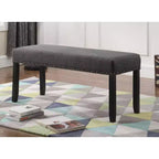 Panca da pranzo in tessuto Biony Roundhill Furniture con bordatura a chiodini, grigia