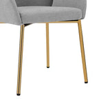 Sedia da pranzo con schienale rotondo con struttura in ferro e rivestimento in tessuto Catherine GDFStudio