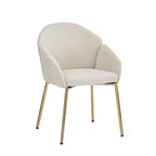 Sedia da pranzo con schienale rotondo con struttura in ferro e rivestimento in tessuto Catherine GDFStudio