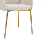 Sedia da pranzo con schienale rotondo con struttura in ferro e rivestimento in tessuto Catherine GDFStudio