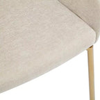 Sedia da pranzo con schienale rotondo con struttura in ferro e rivestimento in tessuto Catherine GDFStudio