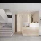 Bancone Reception Bianco Famapy con Cassetti Bloccabili, Bancone Decorativo per Negozi effetto legno, Postazione Lavoro per Computer