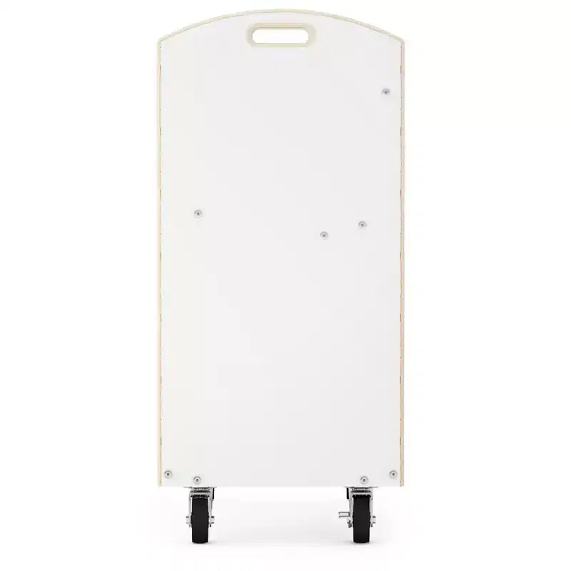 Guidecraft EdQ carrello porta libri su ruote per classe: espositore libreria in legno a 2 ripiani a lato singolo su ruote