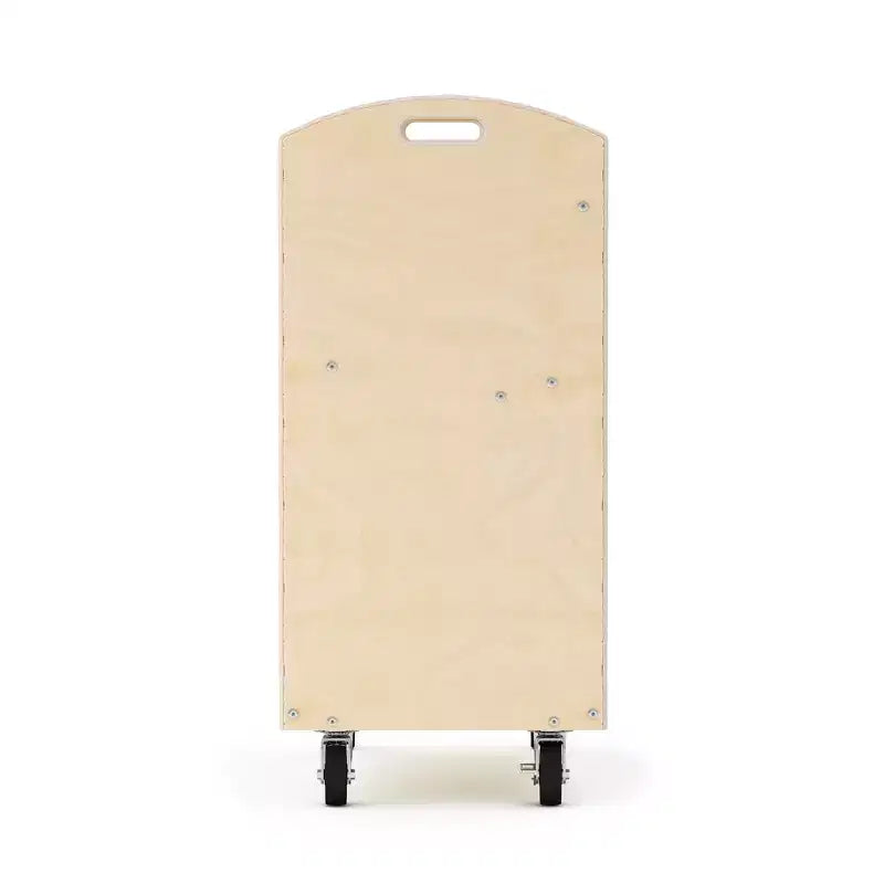 Guidecraft EdQ carrello porta libri su ruote per classe: espositore libreria in legno a 2 ripiani a lato singolo su ruote