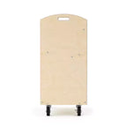 Guidecraft EdQ carrello porta libri su ruote per classe: espositore libreria in legno a 2 ripiani a lato singolo su ruote