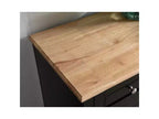Kings Brand Furniture Madia Porta Bottiglie Tavolo Consolle da Portata con Contenitore, Nero