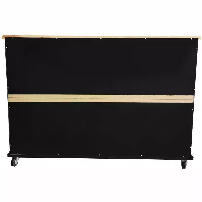 Kings Brand Furniture Madia Porta Bottiglie Tavolo Consolle da Portata con Contenitore, Nero