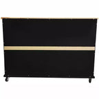 Kings Brand Furniture Madia Porta Bottiglie Tavolo Consolle da Portata con Contenitore, Nero