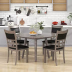Set di 2/4 sedie da pranzo imbottite Costway senza braccioli con schienale e seduta imbottiti