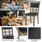 Set di 2/4 sedie da pranzo imbottite Costway senza braccioli con schienale e seduta imbottiti